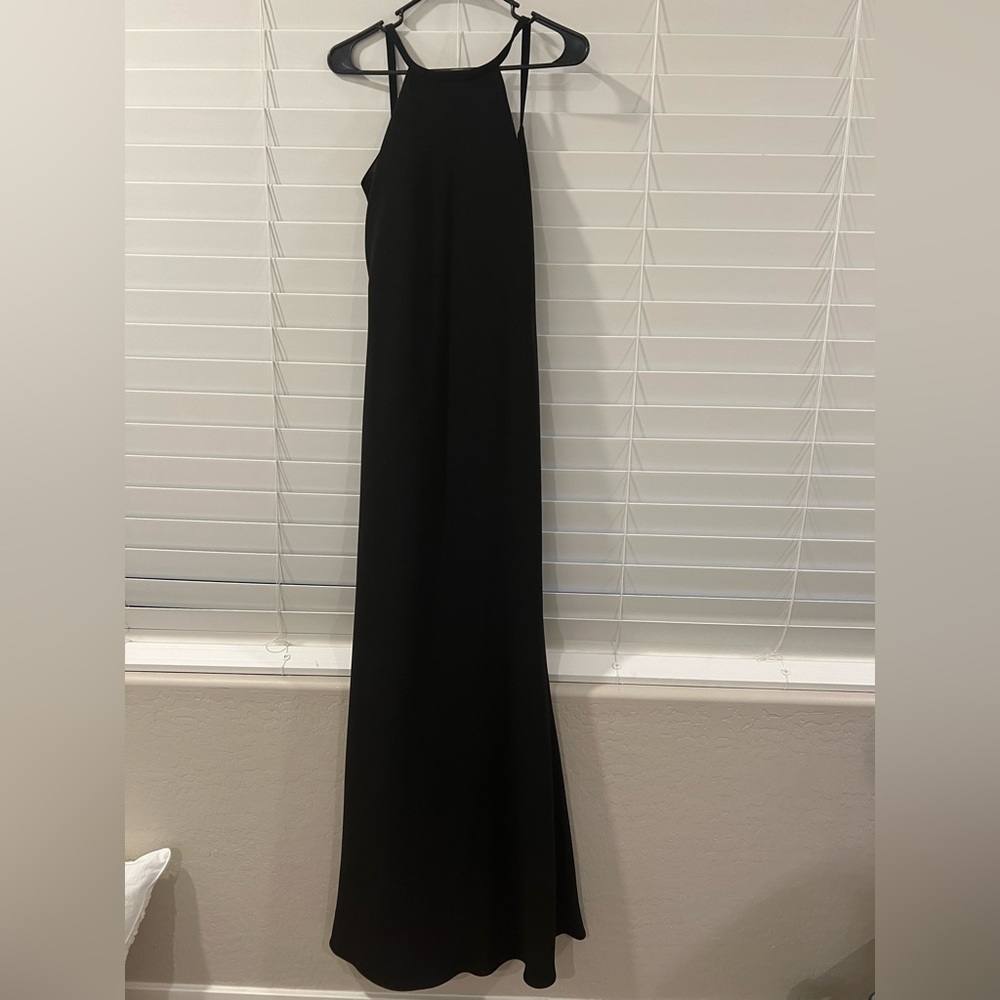 Maxi black open back Calvin Klein dress